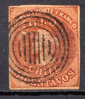 CHILI - (Amérique Du Sud) - 1854 - N° 1A - 5 C. Brun-rouge Pâle - (Christophe Colomb) - Cile