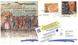 (OO 20) Letter Posted Within France - Stay Safe / COVID-19 - 22-22-20 & 15-4-2021 Dates - RTS To Sydney From France - Cartas & Documentos