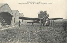 CPA FRANCE 78 "Buc, Monoplan Militaire Piloté Par Le Capitaine Camine" / AVIATION - Buc