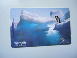 NEW ZEALAND USED CARDS BIRDS BIRD PINGUINS - Pingueinos