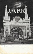 Entrance To Luna Park, By Night, Coney Island Brooklyn NY (The Heart Of Coney Island) Carte Non Circulée Avec Ajoutis - Brooklyn