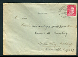 France / Allemagne - Enveloppe Pour Strasbourg En 1942 Avec Oblitération Ambulant - Ref A51 - Cartas & Documentos