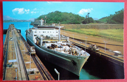 PANAMA CANAL - GRACE LINE VESSEL PASSING MIRAFLORES LOCK - Dampfer