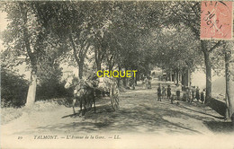 85 Talmont, Avenue De La Gare, Belle Charrette Attelée Au 1er Plan, Affranchie 1905 - Talmont Saint Hilaire
