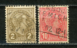 LUXEMBOURG : ADOLPHE 1er N° Yvert  70+73  Obli. - 1895 Adolphe Right-hand Side