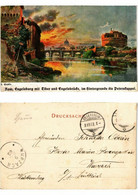 CPA AK ROMA Engelsburg Mit Tiber Un Engelsbrüde. Petersluppel ITALY (551336) - Fiume Tevere