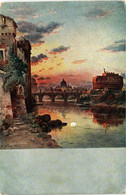 CPA AK ROMA Engelsburg Mit Tiber Un Engelsbrücke. Peterskuppel ITALY (551646) - Fiume Tevere