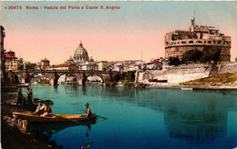 CPA AK ROMA Veduta Del Ponte E Castel S. Angelo ITALY (551822) - Ponts