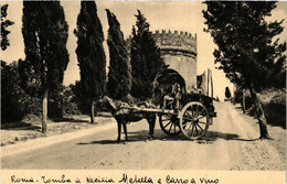 CPA AK ROMA Tomba A Ceciliea Metella E Carro A Vino ITALY (551862) - Transportes