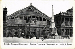 CPA AK ROMA Piazza Dei Cinquecento.Stazione Ferroviaria. ITALY (551967) - Stazione Termini