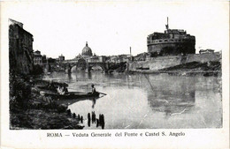 CPA AK ROMA Veduta Générale Del Ponte E Castel S. Angelo ITALY (552109) - Ponts