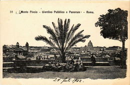 CPA AK ROMA Monte Pincio-Giardino Pubblico E Panorama ITALY (552114) - Parcs & Jardins