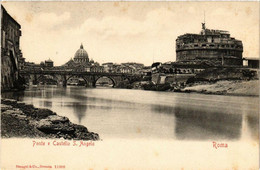 CPA AK ROMA Ponte E Castello S. Angelo ITALY (552120) - Ponts