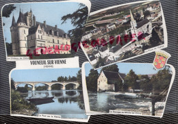 86 - VOUNEUIL SUR VIENNE - LE PONT-PLACE EGLISE- CHATEAU DE CHITRE-BARRAGE AU MOULIN DE CHITRE- VIENNE - Vouneuil Sur Vienne