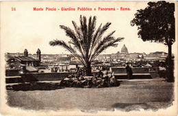 CPA AK ROMA Monte Pincio-Giardino Pubblico E Panorama ITALY (552645) - Parchi & Giardini