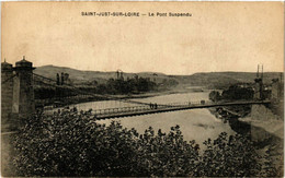 CPA AK St-JUST-sur-LOIRE - Le Pont Suspendu (580269) - Saint Just Saint Rambert