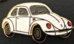 VW - VOITURE - CAR - AUTOMOBILE - BALLARD - COCCINELLE BLANCHE (3cm /1,5cm) - EGF - VOLKSWAGEN - PHARES ROUGE -  (JAUNE) - Volkswagen