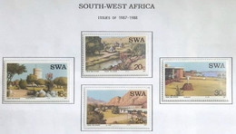 A) 1987-88, SOUTH-WEST AFRICA, RESORTS, SCOTT 586-589 16c OKAUKUEJO, ETOSHA NATL. PARK, 20c DAAN VILJOEN GAME PARK, 25c - Lettres & Documents