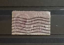 Regno D'Italia Vittorio Emanuele III 1913-23 N. 2 Posta Pneumatica Cent. 15 Usato - Correo Neumático