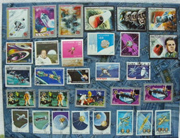 Timbres Oblitérés  Thème   "Espace"  Les 30 Différents - Collections