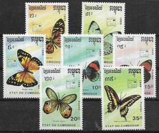 Thème Papillons - Cambodge - Timbres ** - Neuf Sans Charnière - TB - Vlinders