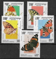 Thème Papillons - Cambodge - Timbres ** - Neuf Sans Charnière - TB - Farfalle