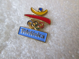 PIN'S     TELEFONICA  JEUX OLYMPIQUES BARCELONA - Jeux Olympiques