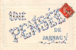 16-JARNAC- UNE PENSEE DE JARNAC  - CARTE AVEC PAILLETTES - Jarnac