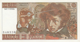 - BILLET BERLIOZ De 10 Francs 6-7- 1978 état Neuf . - 10 F 1972-1978 ''Berlioz''