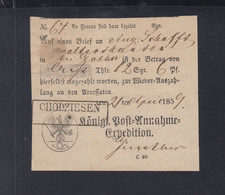 Preussen Postanweisung 1839 Chodziesen Polen Poland - [1] Prephilately