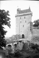 002 - INDRE ET LOIRE - CHINON - Le Chateau - La Tour De L'Horloge - Original Unique - Plaques De Verre