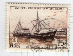 37CRT275 - ST PIERRE ET MIQUELON 1956 ,  Yvert N. 352 Usato. - Oblitérés