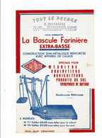 Buvard Bascule Farinière LA GATINAISE Tout Le Pesage R DEFOSSEUX Meunier Agriculteurs Grainetiers - Agriculture