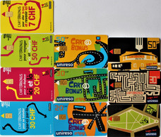 TELECARTES.SUISSE.cartes Prépayées Ticket De Bus Et Tramways. Geneve.LOT DE 10.collection Complète. - Europa