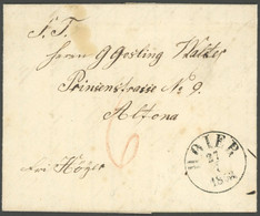 SCHLESWIG-HOLSTEIN HØIER, K1 Auf Brief Via HØIER Nach Altona, Datiert BODSBÖL/ BALLUM 1853, Pracht, Kurzbefund C.A. Møll - Prephilately