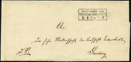 BAHNPOST Tönning-Ohrstedt, R3 Auf Brief Nach Garding Von 1867, Pracht - Franking Machines (EMA)