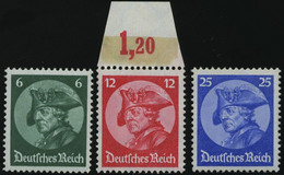 Dt. Reich 479-81 **, 1933, Friedrich Der Große, Normale Zähnung, Prachtsatz, Mi. 320.- - Unused Stamps