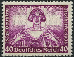 Dt. Reich 507 *, 1933, 40 Pf. Wagner, Falzrest, Gummianhaftungen Sonst Pracht - Unused Stamps