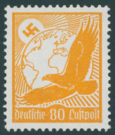 Dt. Reich 536y **, 1934, 80 Pf. Flugpost, Waagerechte Gummiriffelung, Postfrisch, Pracht, Mi. 75.- - Nuovi