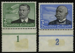 Dt. Reich 538/9x **, 1934, 2 RM Lilienthal Und 3 RM Graf Zeppelin, 2 Prachtwerte, Gepr. Schlegel, Mi. 330.- - Nuovi