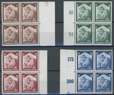 Dt. Reich 565-68 VB **, 1935, Saarabstimmung In Randviererblocks, Postfrischer Prachtsatz, Mi. 480.- - Unused Stamps