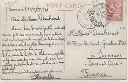 LEVANT - N°14 / CP Obl C à D SAMSOUN /TURQUIE 25 Dec 1913,Bureau De Distribution Sur La Mer Noire - Lettres & Documents