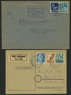 LOTS 1948/9, 8 Verschiedene Luftpostbelege Von Und Nach Westberlin, Meist Pracht - Used Stamps