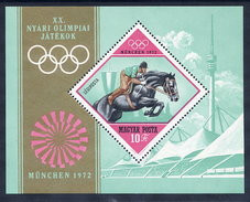 HUNGARY 1972 Olympic Games Block MNH / **.  Michel Block 91 - Blocks & Sheetlets