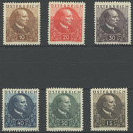 ÖSTERREICH 1918-1938 512-17 *, 1930, Lungenheilstätten, Falzreste, Prachtsatz - Other & Unclassified