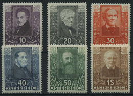 ÖSTERREICH 524-29 *, 1931, Dichter, Falzrest, Prachtsatz - Used Stamps