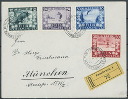 ÖSTERREICH 1918-1938 551-54 BRIEF, 1933, FIS I Mit Sonderstempel Auf Einschreibbrief Nach Münde, Pracht - Other & Unclassified