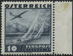 ÖSTERREICH 612 **, 1935, 10 S. Flugzeug über Landschaften, Pracht, Mi. 100.- - Used Stamps