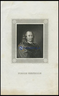 Pierre Corneille, Dramatiker Der Französischen Klassik, Stahlstich Um 1840 - Lithographies