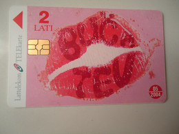 LATVIA USED CARD KISS - Lettland